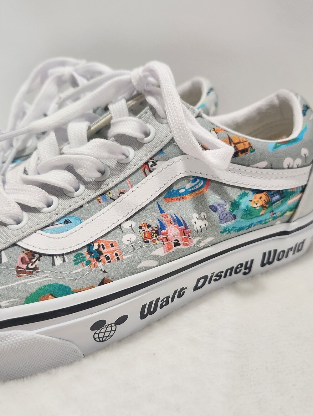 Vans Old Skool Walt Disney 50th Anniversary Park Map Sneakers Mens 8 Womens 9.5 - Picture 9 of 14